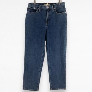 Madewell Women's Size 29 The Perfect Vintage Straight Jean Blue Dark Wash Denim